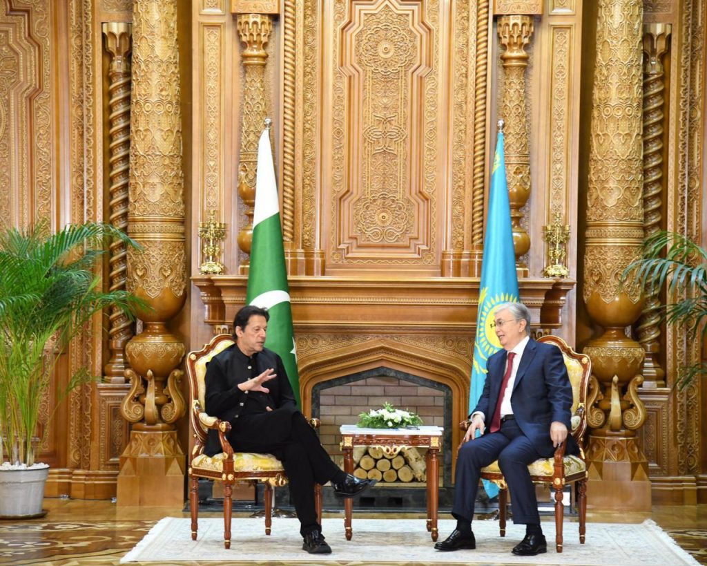 Imran Khan meeting with President of Kazakhstan