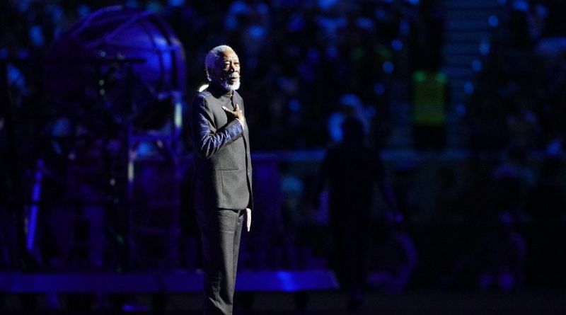 Hollywood star Morgan Freet at FIFAWorldCup opening ceremony.